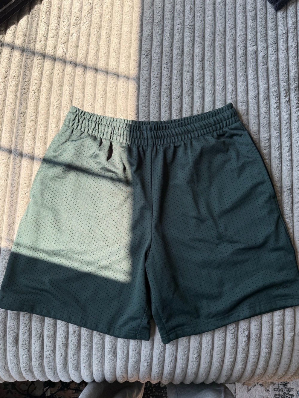 Gymshark Men's Forest Green Athletic Mesh Shorts